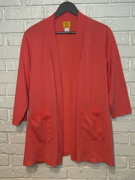 Talbots Sweaters - Ruby Rd Open-Front Cardigan in Coral